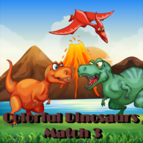 Gra Colorful Dinosaurs Match 3